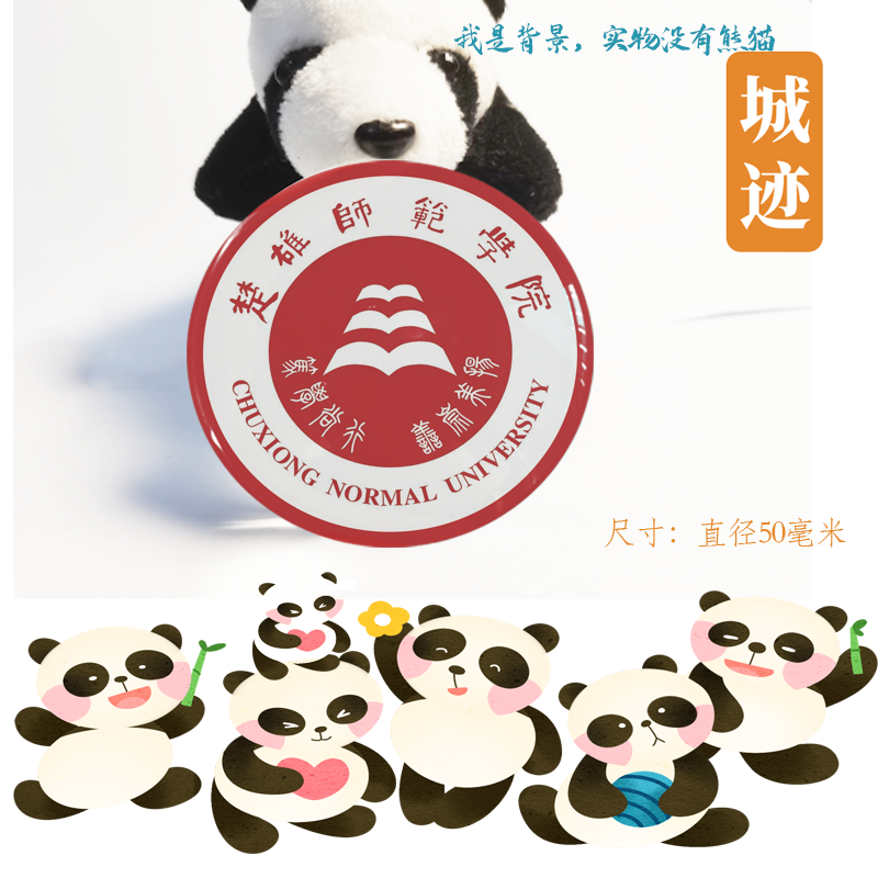 楚雄师范学院冰箱贴校徽楚雄师范学院纪念品校友伴手礼磁性贴装饰