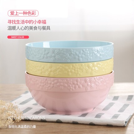 顺祥陶瓷碗碟套装家用餐具简约现代高颜值轻奢釉下彩大号汤碗汤盆