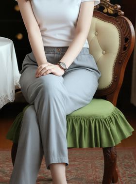 绿色法式复古风餐椅垫布艺坐垫fs椅子垫轻奢高级感欧式2025新款