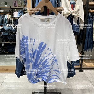 T恤85329 女士泼墨圆领绑带短袖 0000 2020 Levis李维斯专柜正品