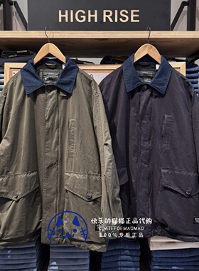 Levis李维斯正品2025男士拼接领宽松休闲风衣外套003MN-0001-0002