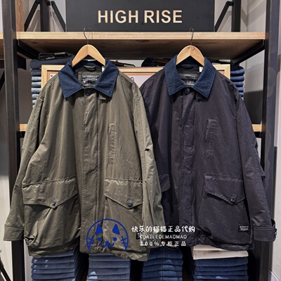 levis男士宽松拼接休闲风衣外套