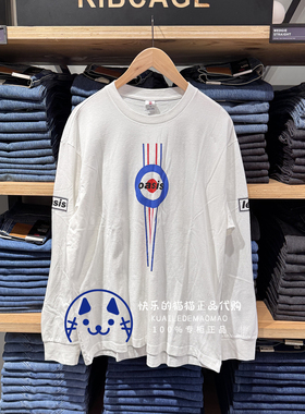 Levis李维斯专柜正品2025 oasis男女同款印花宽松长T恤004EY-0002