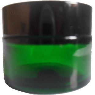 瓶现货供应热销配金色或黑色电化铝盖30g绿色玻璃面霜瓶 膏霜分装