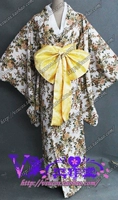 v millo cos / cơn mưa mơ sàn trắng in kimono và áo choàng tắm hoa nhóm gió phổ biến trang phục cosplay để bản đồ tùy chỉnh - Cosplay đồ cosplay vô diện