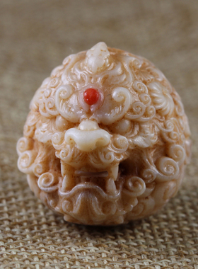 鹿角貔貅招财骨质文玩金刚星月菩提百香籽三通佛头