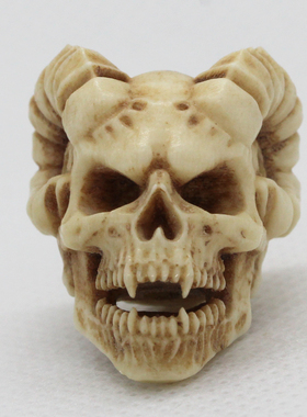 羊角骷髅恶灵骨质三通手串尸陀林