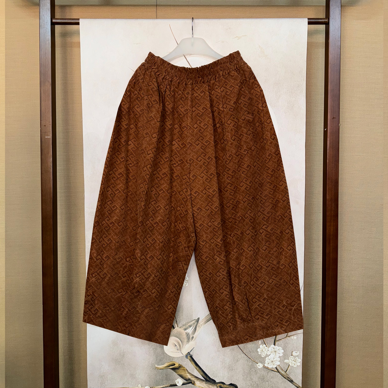 重磅绢纺香云纱秋冬款女裤子