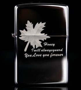 美国原装正品 ZIPPO打火机 芝宝 黑冰150 枫叶爱情 专柜正版限量