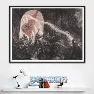 辛亥革命武昌起义装饰画民宿饭店墙面壁画复古餐厅墙简约现代挂画