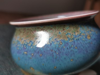 莫奈l钧窑禹州神垕茶具钧瓷炉钧釉炉式杯主人杯hand make tea cup