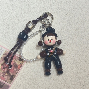 韩版可爱卡通劈叉妹多妹挂件车挂配件包包挂高级感钥匙扣可爱创意