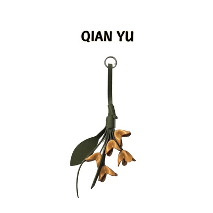 小众皮质花朵挂件钥匙扣包包挂饰情侣礼物文艺森系