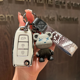 改装 菲斯塔折叠钥匙包KD子机VVDI扣A28后配遥控套K01汽车壳扣