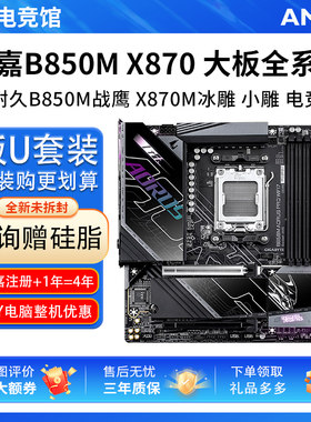 技嘉B850M超耐久战鹰冰雕小雕电竞雕妹冰猎鹰魔鹰大主板X87单主板