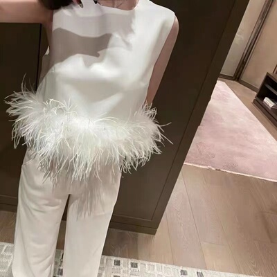 通勤短款小香风背心女设计感