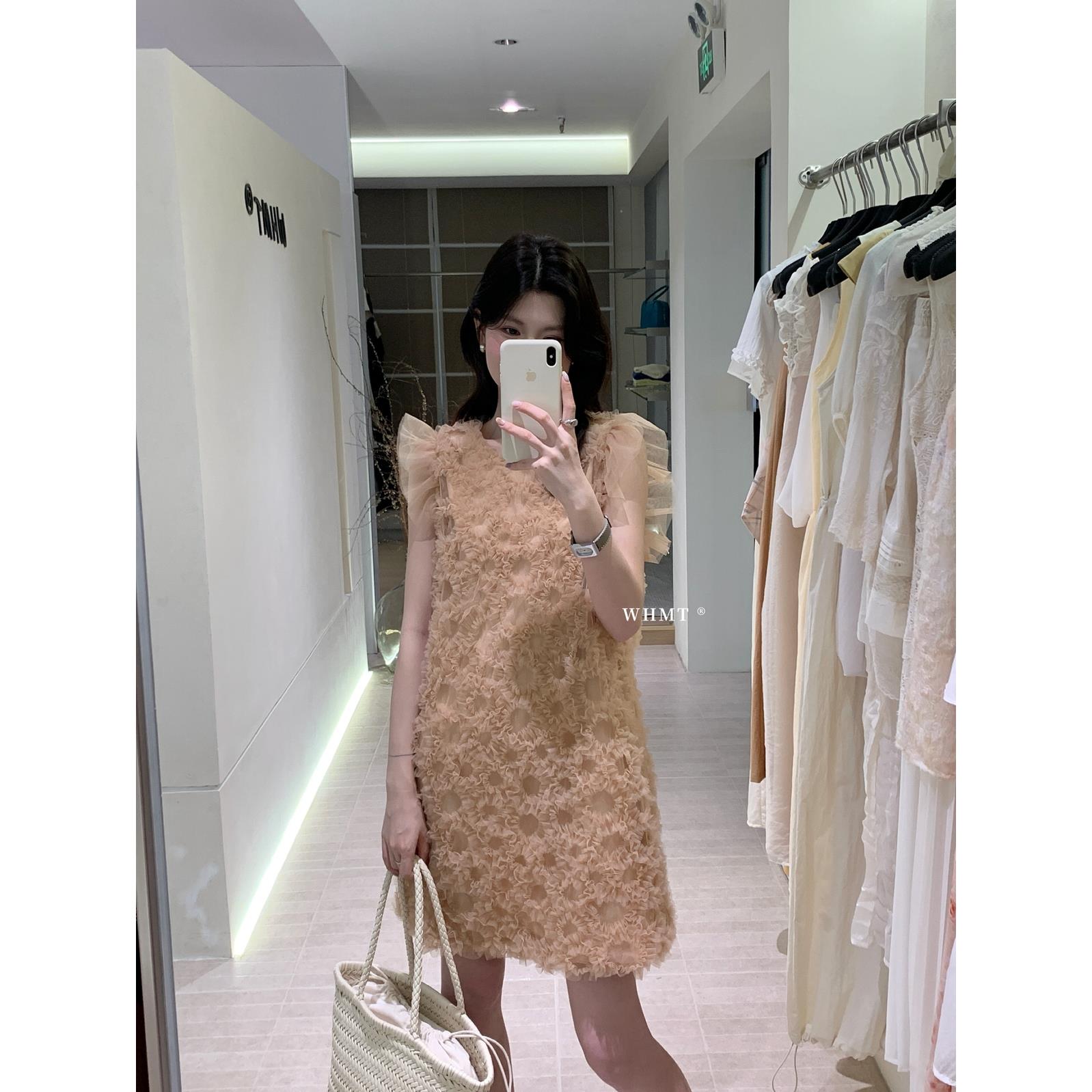 RS.WHMT 法式千金风miu系甜美立体花朵纱纱小个子连衣裙 XL9061