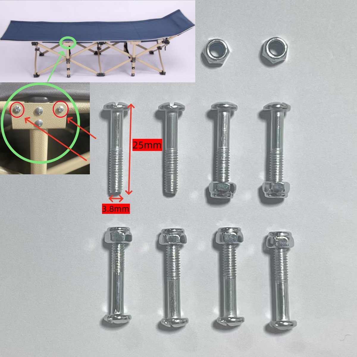 螺丝钉子折叠床配件螺丝午休床螺钉十脚床螺栓午睡床螺杠自攻螺丝,五金/工具,螺钉,淘宝优惠券,粉丝福利购,淘宝优惠卷
