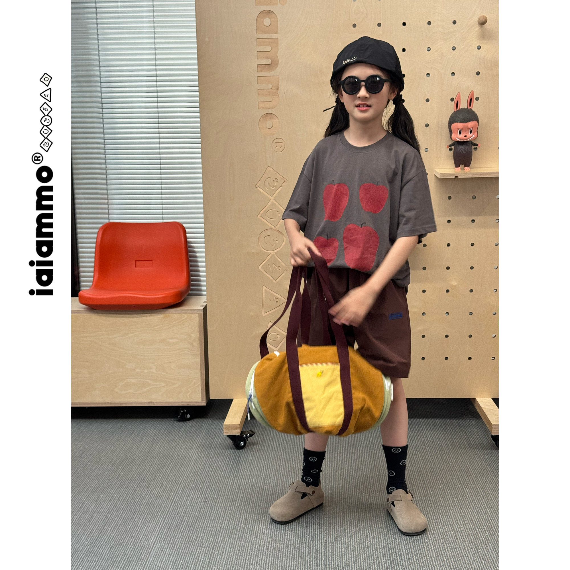 iaiammo丨25ss「清凉抗皱透气」男女中大童装苹果短袖T恤速干短裤,童装/婴儿装/亲子装,T恤,淘宝优惠券,粉丝福利购,淘宝优惠卷