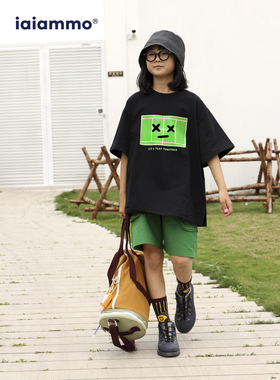 iaiammo原创设计 23夏季亲子新品洋气网球运动表情童中性宽松韩版