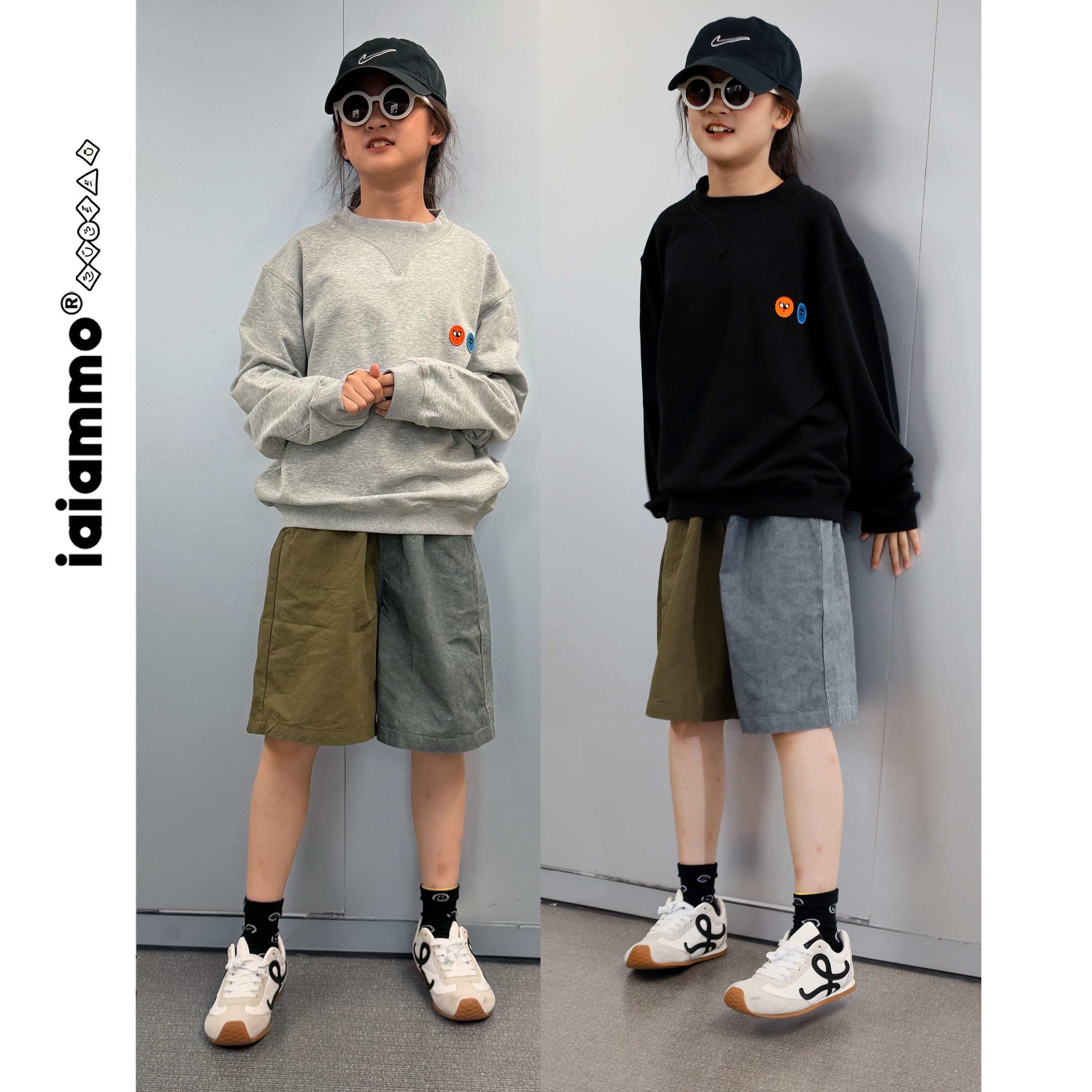iaiammo丨26SS 原创美式章仔表情印章 男女中大儿童装 卫衣