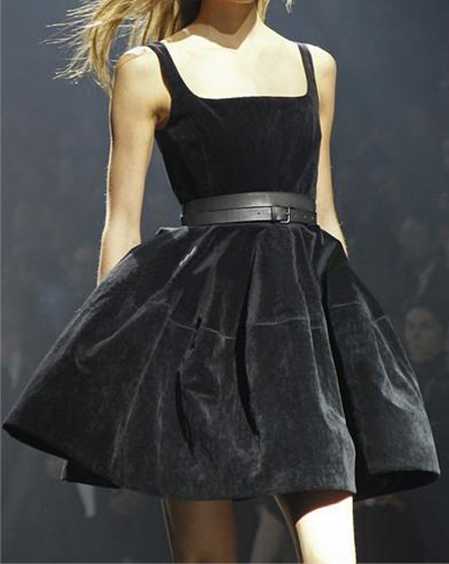 lanvi暗黑小精灵背心裙小黑裙