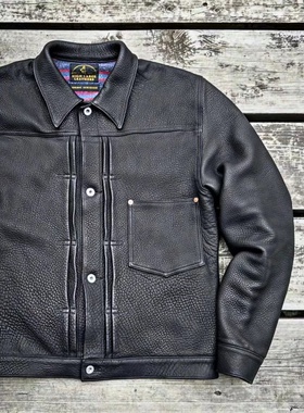 现货【superXY】HIGH LARGE LEATHERS 复活新作 泥染超厚鹿皮夹克