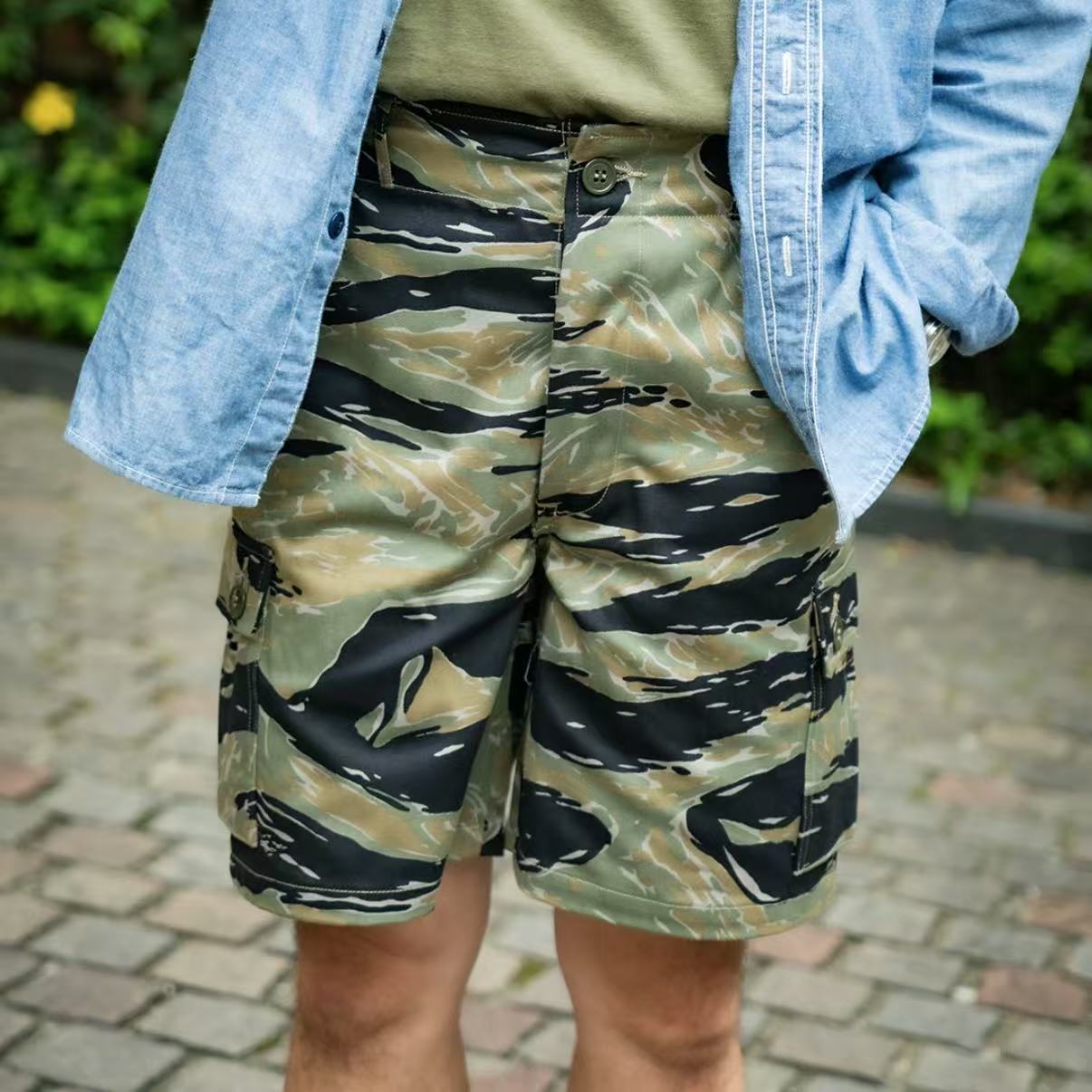 现货【superXY】The REAL McCOY'S 2025年新款 虎纹迷彩工装短裤