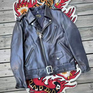 LEATHERS 现货 LARGE HIGH 重磅牛皮LEON机车皮衣夹克 superXY