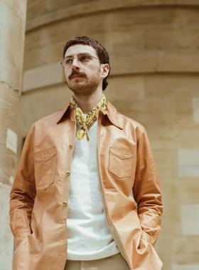 现货【superXY】Tenjin Works天神 WS03 枥木小牛皮工装衬衫 皮衣