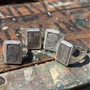 分尺码 现货 小飞侠女王硬币戒指 SMITH 内侧18K金鹰头刻印 LARRY