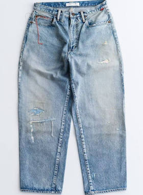 正规代理【superXY】现货 ANACHRONORM 重水洗破坏做旧工装仔裤