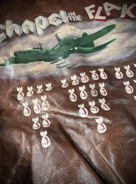 正规代理【superXY】绝版 Eastman 经典手绘 百轰A-2马皮飞行夹克