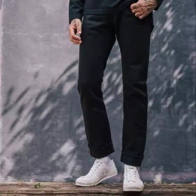 正规代理【superXY】IRON HEART铁心 555 634 888S-SB 纯黑色仔裤