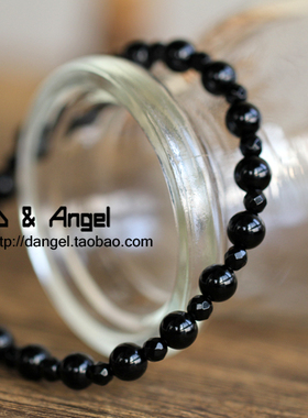 钻石面天然乌鸦血石女士手链