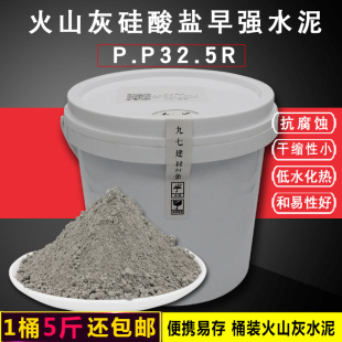 火山灰硅酸盐PP32.5R早强水泥国标砂浆混凝土实验低热修补防水堵