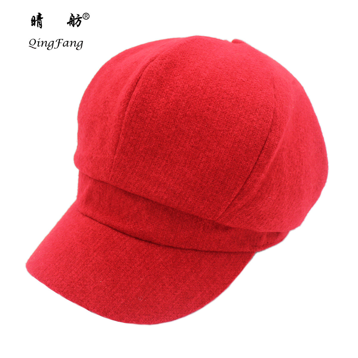 晴舫毛呢韩版八角帽 女春季可爱帽子潮百搭情侣休闲帽情人节礼物