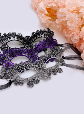 万圣节派对眼罩禁欲系蕾丝可爱化妆舞会面具半脸女成人演出道具