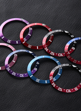 手表配件圈铝圈代用劳力士Blacken水鬼gmt38mm可乐圈蓝黑圈16710