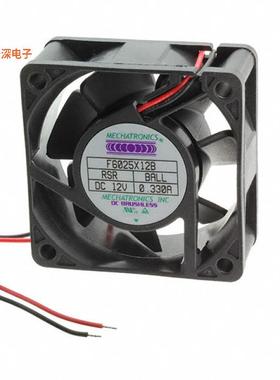 F6025X12B-RSR |12VDCFAN AXIAL 60X25MM 12VDC WIRE