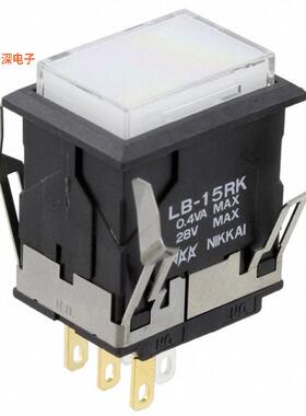 LB15RKG01-5C05-JB |原装全新SWITCH PUSHBUTTON SPDT 0.4VA 28V