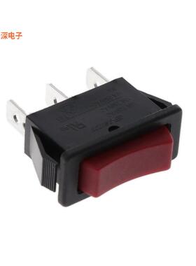 R4IBLKREDEFO |面板安装，卡入式SWITCH ROCKER SPDT 15A 125V