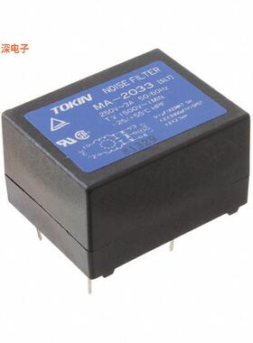 MA-2033 |滤波器类型:单相LINE FILTER 250VDC/VAC 3A TH