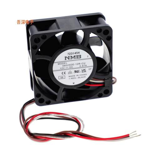 06025DE-12R-CU-06 |12VDC60X60X25MM, 12VDC, 11,000 RPM, 4