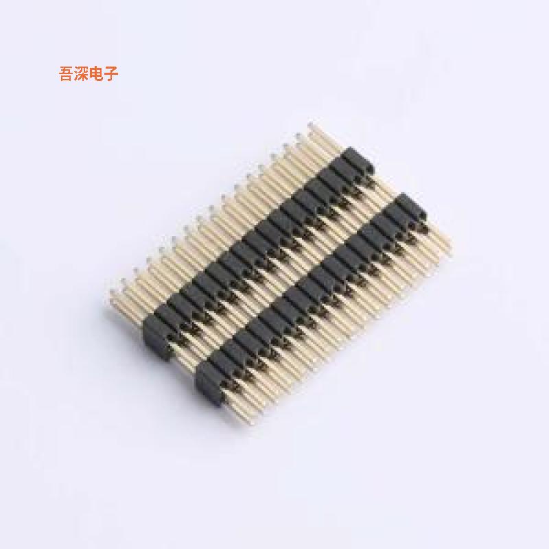 X1322WV-2x17H-C40D30-E80 |排针(X1322)1.27双排双塑