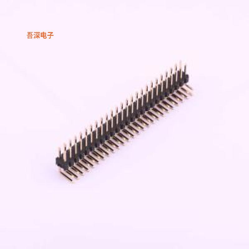 X6521WR-2x25H-C60D30 |高镀金 抗氧化排针弯插,P=2.54mm