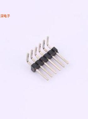 HDGC127-PW1-06 |排针1.27*1.0 弯针PA4.0 PB3.0 PC2.5 1X6P