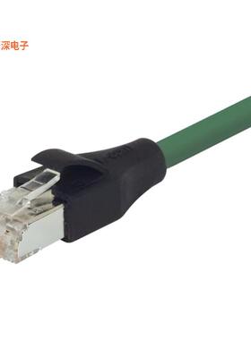 TRD695SCR-GR-50 |圆形线缆RJ45/RJ45 CAT 6 SHLD GRN 50F