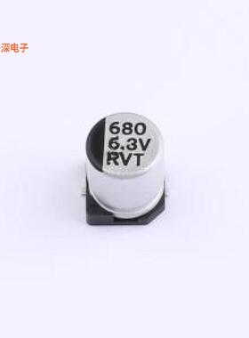 RVT0J681M0607 |贴片型铝电解缩体品，阻抗值0.45