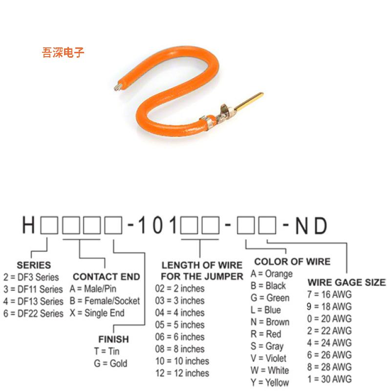 H3AXG-10112-A8 |接触端JUMPER-H1507TR/A3048A/X 12